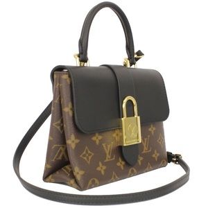 Louis Vuitton Locky BB Monogram Noir Shoulder Bag Brown Black